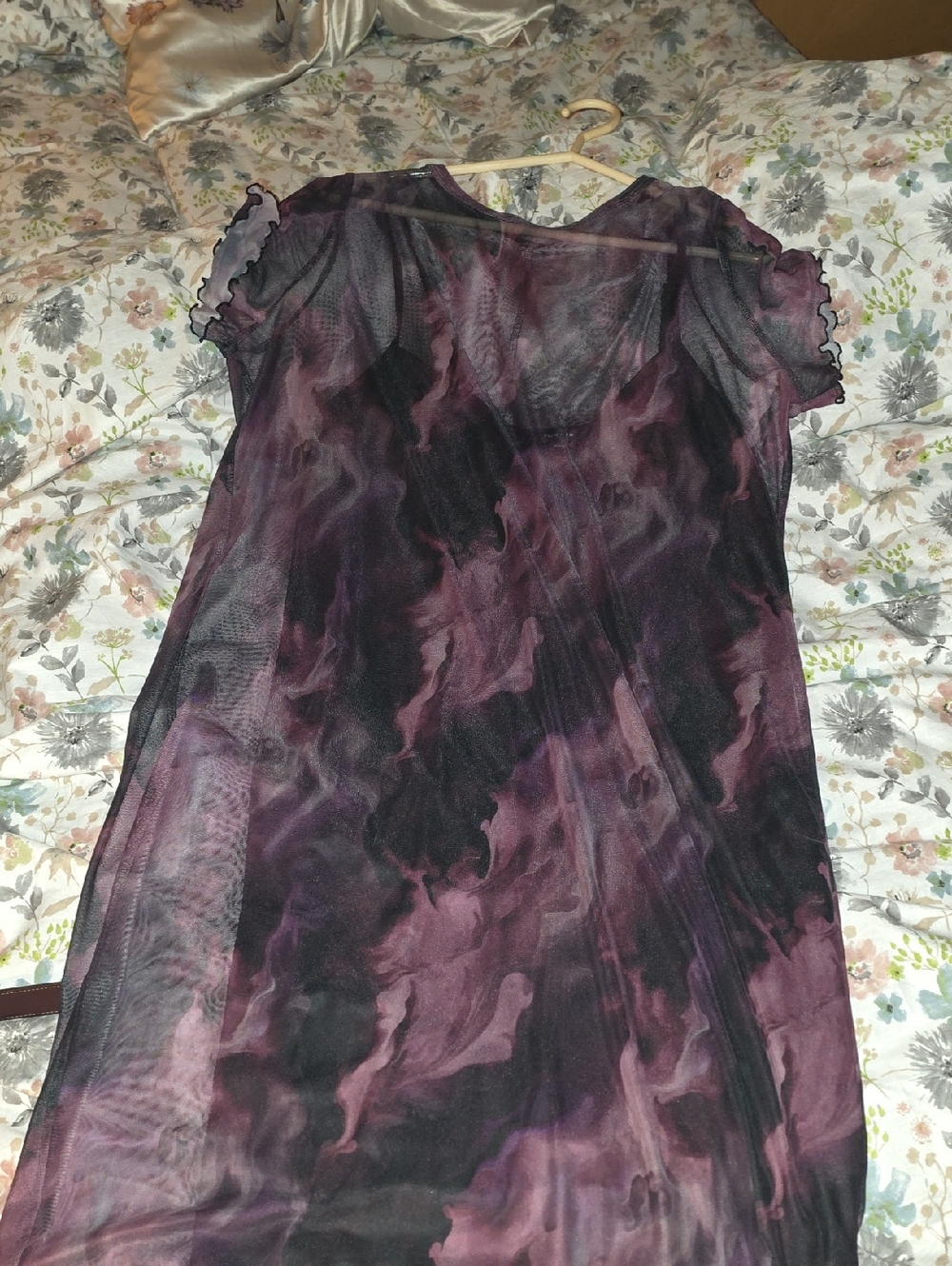 torrid Black Sheer Mesh Dress With Slip